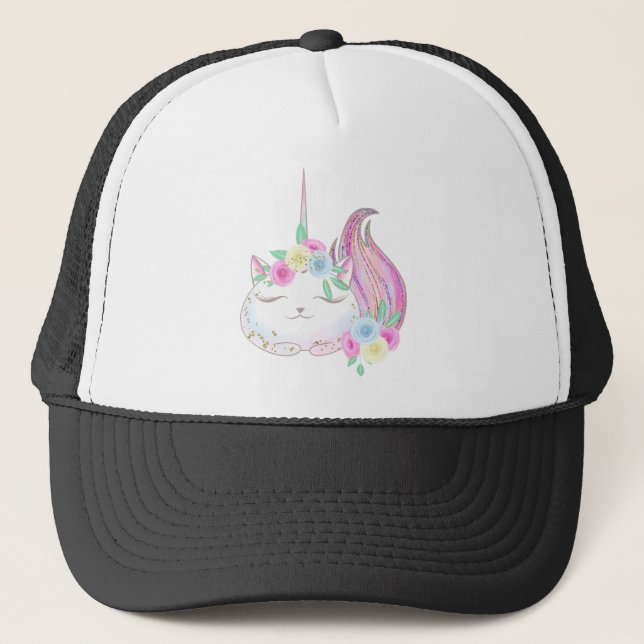 Gorra De Camionero Cute Caticorn (Anverso)