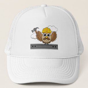 Gorra De Camionero Cute Construction Worker Owl with Hard Hat Cartoon