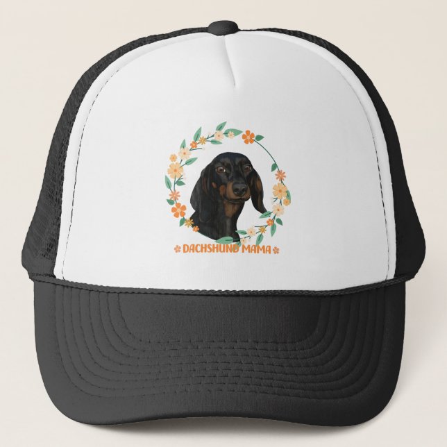 Gorra De Camionero Cute Dachshund - Dachshund Mama (Anverso)