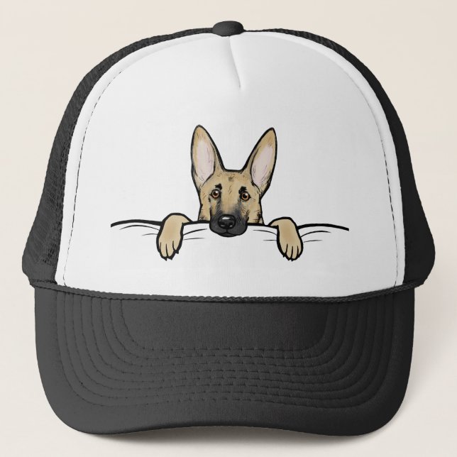 Gorra De Camionero Cute de perro pastor alemán (Anverso)