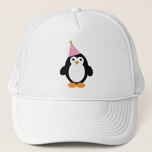Gorra De Camionero Cute Fiesta Penguin (Anverso)