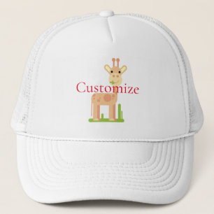 Gorra De Camionero Cute Giraffe Munching Thunder_Cove