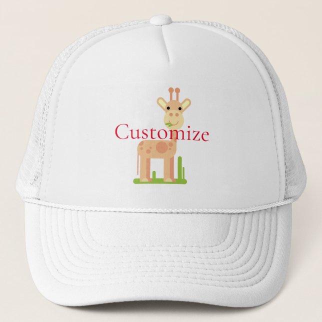 Gorra De Camionero Cute Giraffe Munching Thunder_Cove (Anverso)