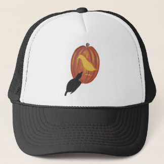 Gorra De Camionero Cute Halloween Jack O'Lantern y Crow