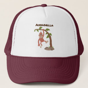 Gorra De Camionero Cute happy baby orangutan cartoon illustration