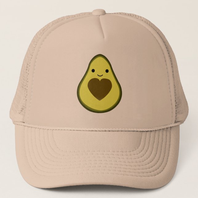 Gorra De Camionero Cute Kawaii Happy Love Aguacate (Anverso)