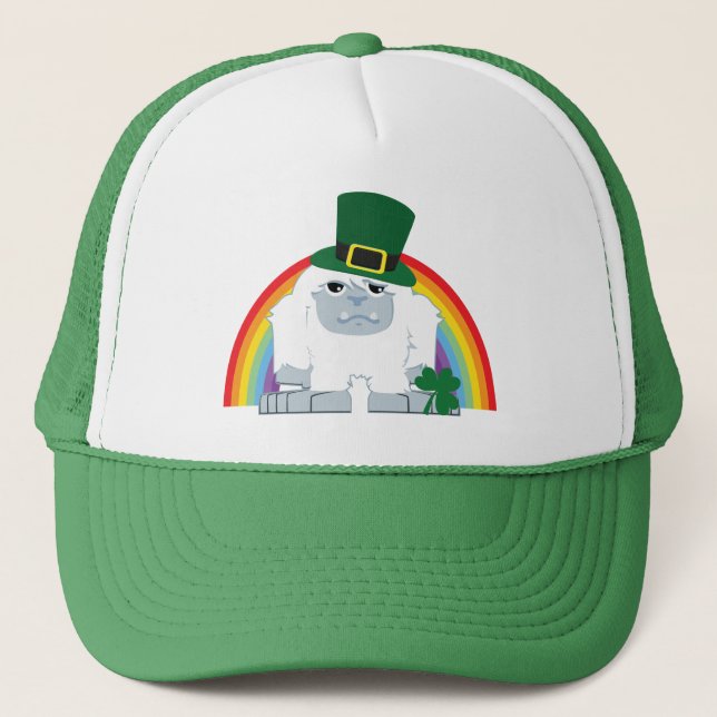 Gorra De Camionero Cute Leprechaun Yeti (Anverso)