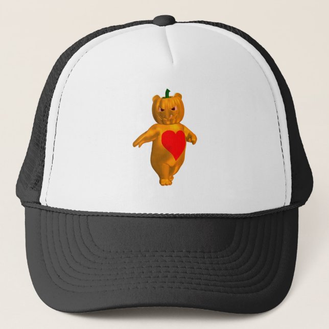Gorra De Camionero Cute Little Bear With Pumpkin Head (Anverso)