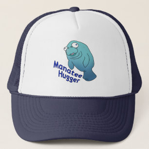 Gorra De Camionero Cute Manatee Hugger Personalizado Animal