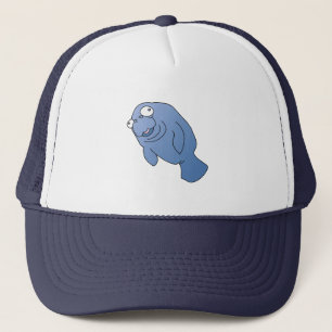 Gorra De Camionero Cute Manatee Hugger Personalizado Animal
