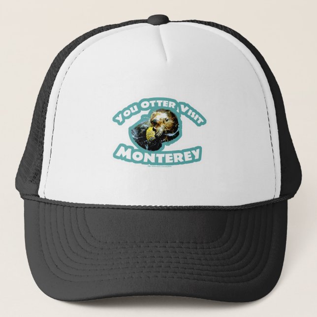 Gorra De Camionero Cute Monterey Otter Travel (Anverso)