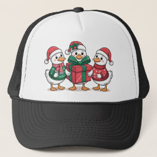 Gorra De Camionero Cute Navidades Ducks Personalizado Art-68105
