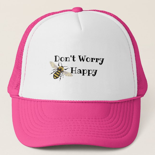 Gorra De Camionero Cute no te preocupes ser - Happy Nature Honey Bee (Anverso)