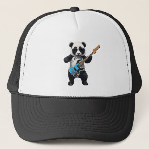 Gorra De Camionero Cute Panda Tocando Guitarra, Music Panda Avers