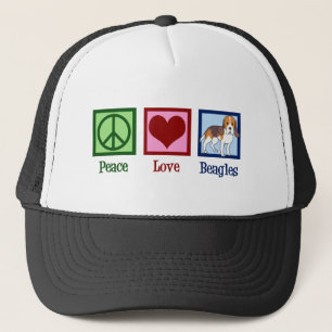 Gorra De Camionero Cute Peace Love Beagles