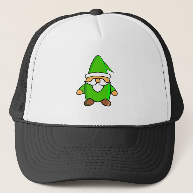 Gorra De Camionero Cute Personalizado Gnome Trucker Hat (Anverso)