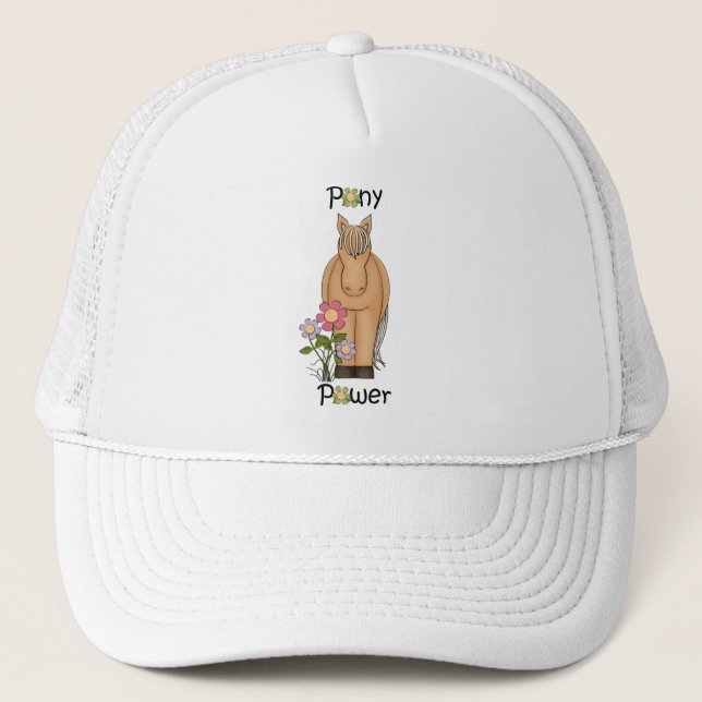 Gorra De Camionero Cute Pony Power Horse Trucker Hat (Anverso)