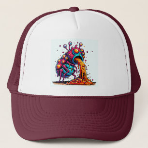 Gorra De Camionero Cute Puking Alien Bug