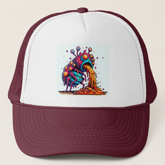 Gorra De Camionero Cute Puking Alien Bug (Anverso)