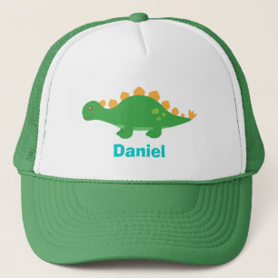 Gorra De Camionero Cute Stegosaurus Dinosaur Verde para