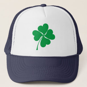 Gorra De Camionero Cuto Green Lucky 4 deja el corazón Clover shamrock