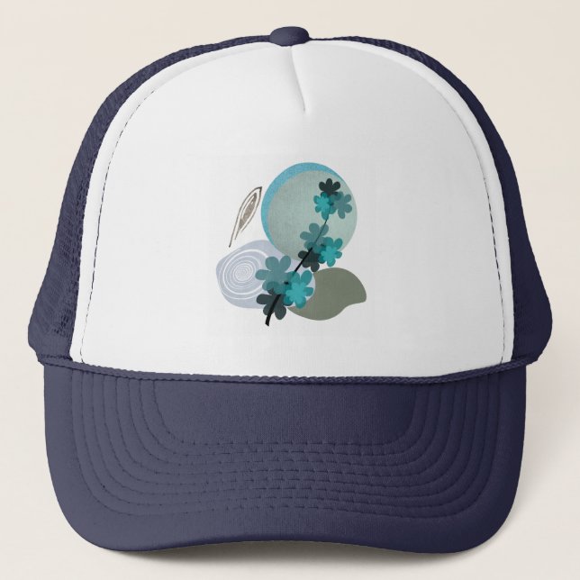 Gorra De Camionero Cyan Boho (Anverso)