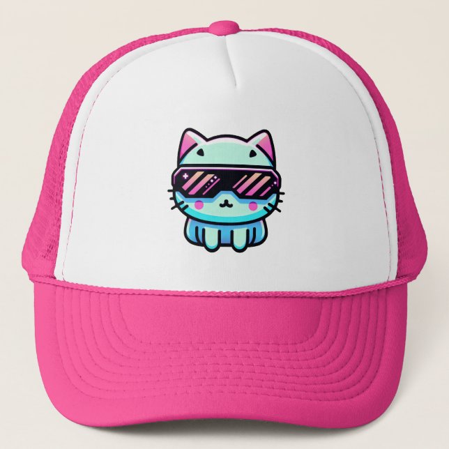 Gorra De Camionero Cyber Cat (Anverso)