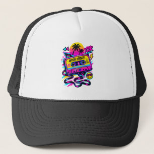 Gorra de camionero Cyberpunk Neon Cassette Retro 9