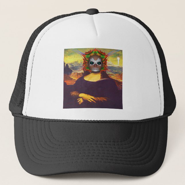 Gorra De Camionero Cyborg Mona Lisa (Anverso)