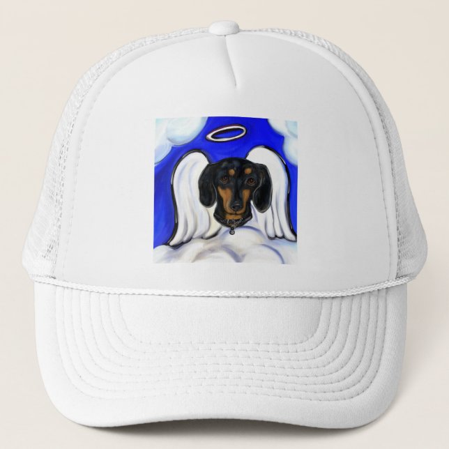 Gorra De Camionero Dachshund Angel (Anverso)