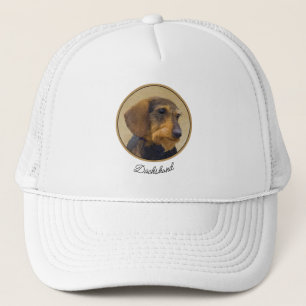 Gorra De Camionero Dachshund (Cabezal alambrada) Pintura original de