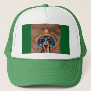 Gorra De Camionero Dachshund Cinco de Mayo