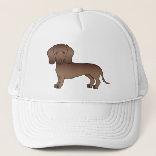 Gorra De Camionero Dachshund de pelo liso de chocolate Perro de dibuj