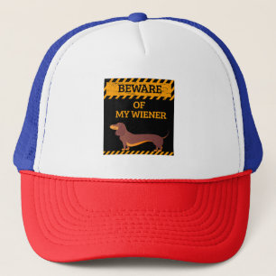 Gorra De Camionero Dachshund Perro gracioso Cuidado con mi viejero