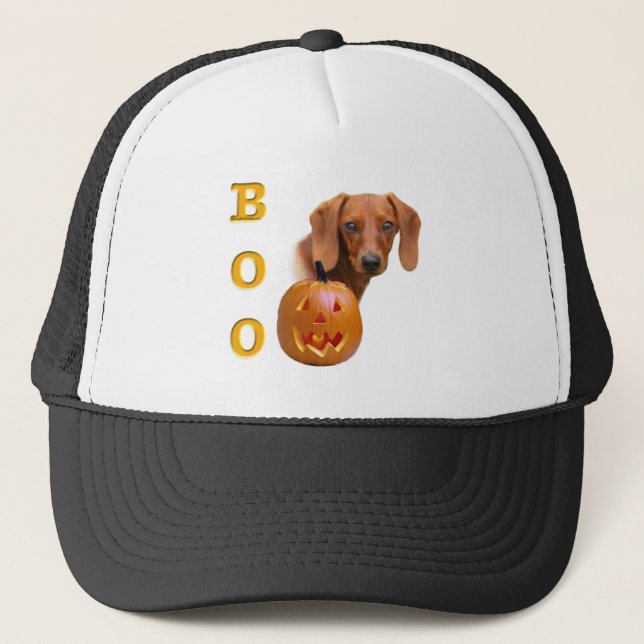 Gorra De Camionero Dachshund (suave) Boo (Anverso)
