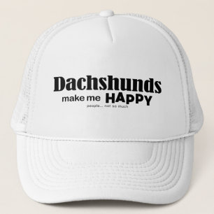 Gorra De Camionero Dachshunds me hacen feliz
