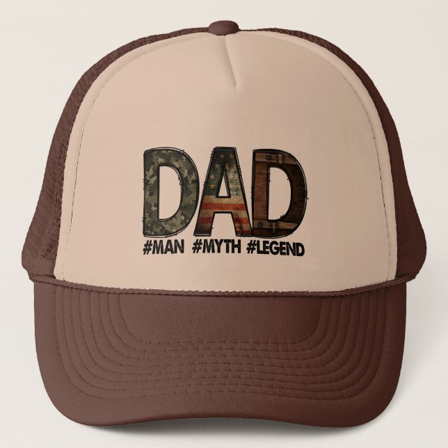 Gorra De Camionero   Dad Man Myth Legend  Father's Day (Anverso)