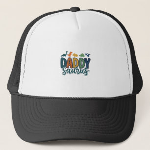 Gorra De Camionero Daddy Saurus Diseño de vector de papá dinosaurio l