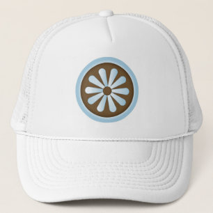 Gorra De Camionero Daisy azul marrón pastel