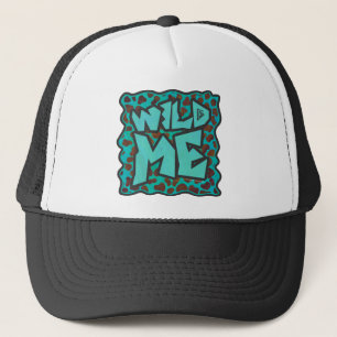 Gorra De Camionero Dalmatian Brown y el diseño Verde azulado