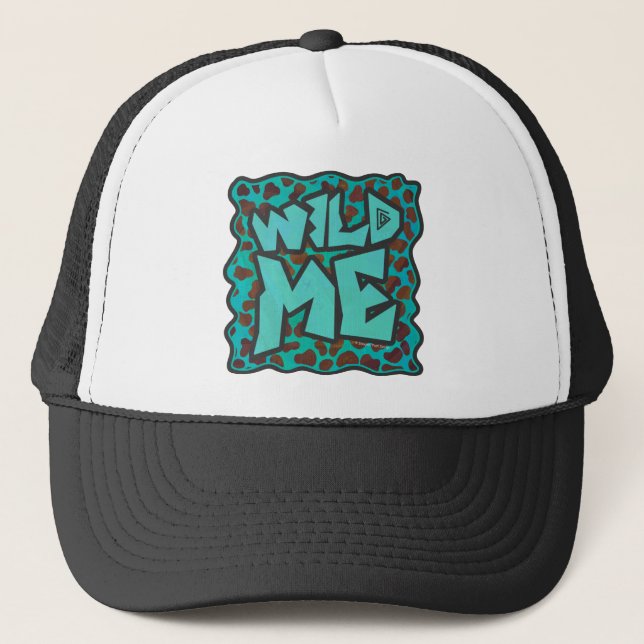 Gorra De Camionero Dalmatian Brown y el diseño Verde azulado (Anverso)