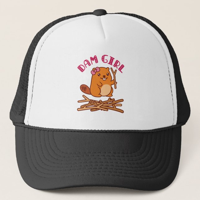 Gorra De Camionero Dam Chica Cute Beaver (Anverso)