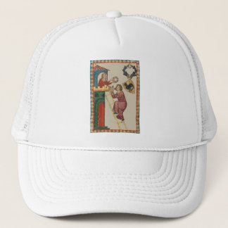 Gorra De Camionero Dama dando regalo a pretendiente, siglo XIV