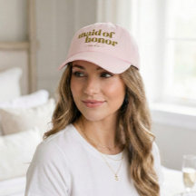 Dama de Honor Moderno Rosa Nombre Personalizado