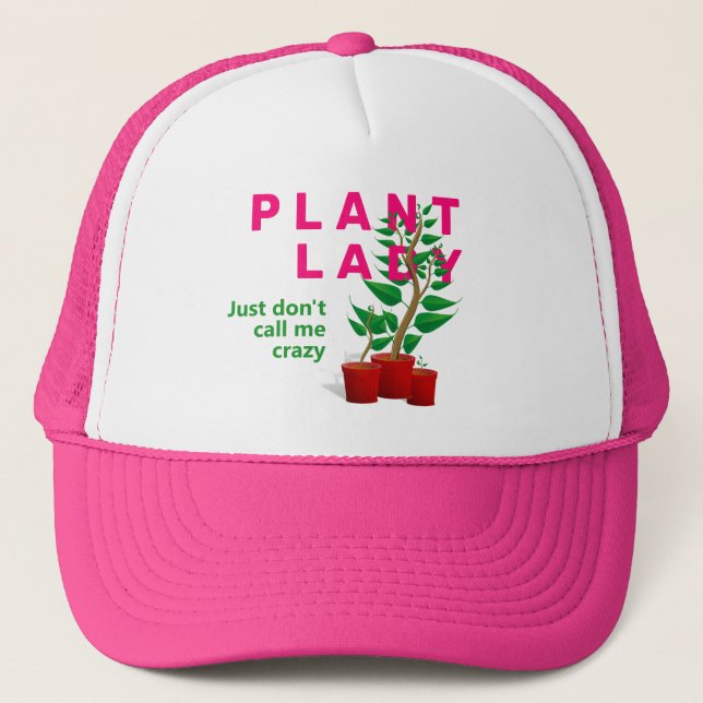 Gorra De Camionero DAMA DE LA PLANTA DE CRAZA Rosa (Anverso)