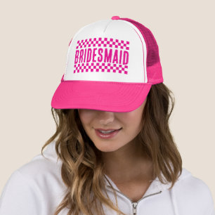 Gorra De Camionero Damas de Honor Retro Pink Coincidentes Viaje de Ch