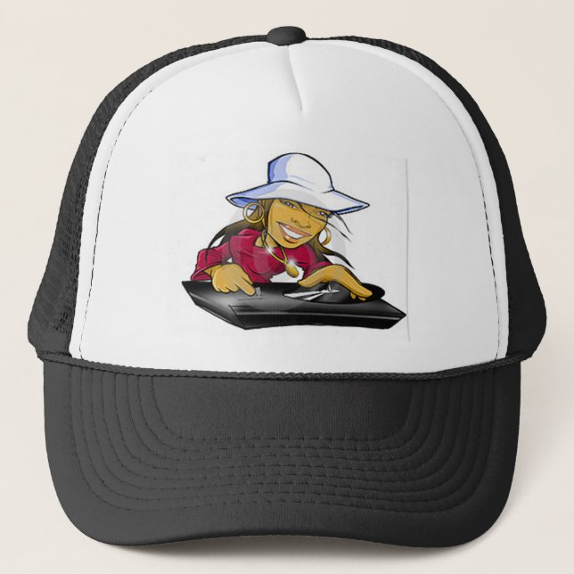 Gorra De Camionero Damas DJ Cap (blanco) (Anverso)