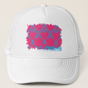 Gorra De Camionero Damasco 3 Aguamarina-Magentas