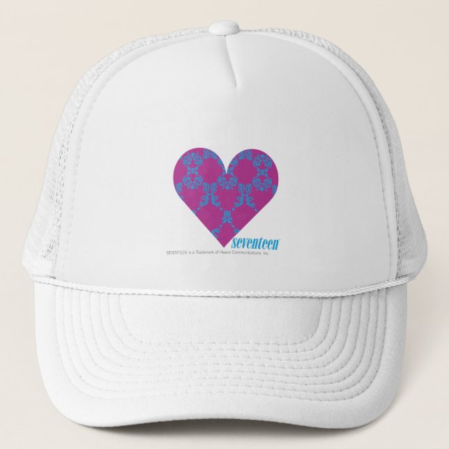 Gorra De Camionero Damasco 4 Aguamarina-Púrpuras (Anverso)