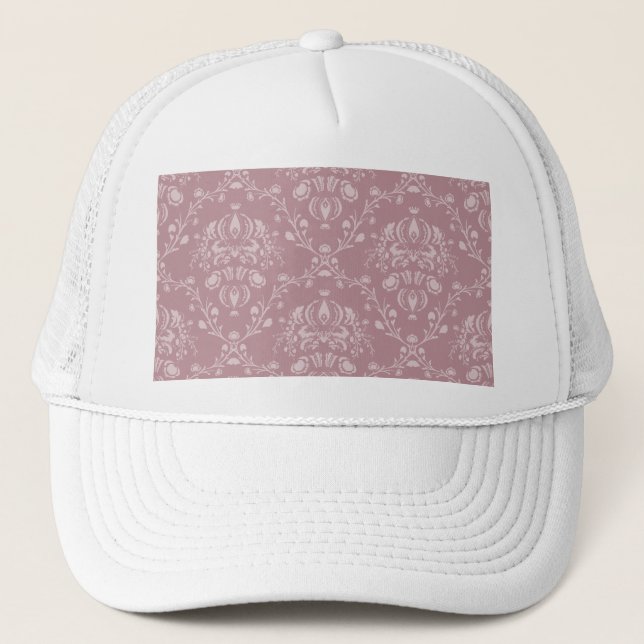 Gorra De Camionero Damasco morado y blanco (Anverso)